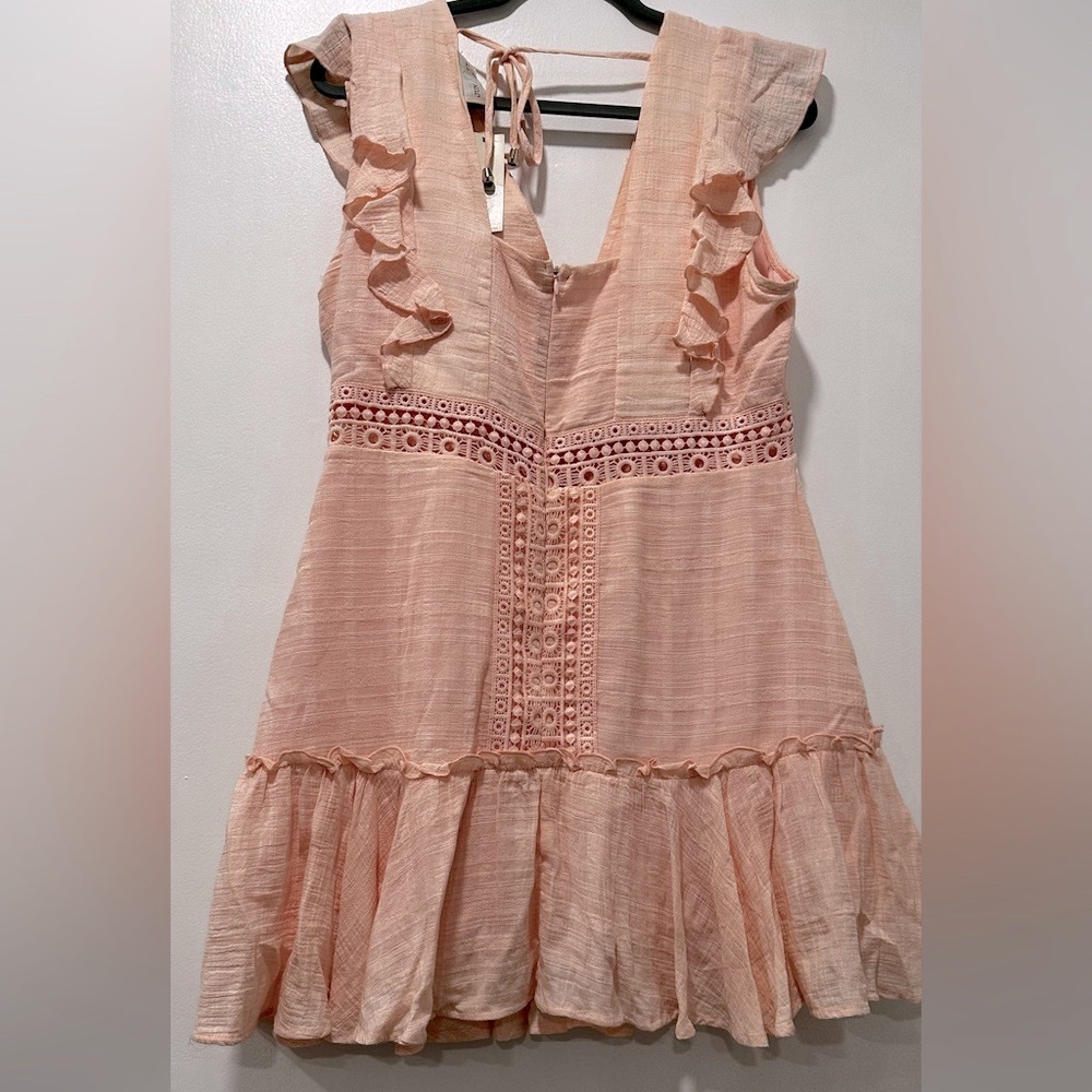 NWT-Jun & Ivy Peach Eyelet/ embroidered Dress|100%cotton